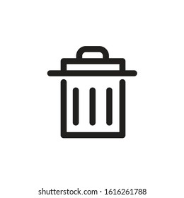 Garbage Outline Icon Style for Web User Interface