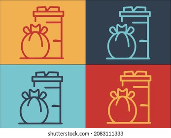 Garbage Package Logo Template, Simple Flat Icon of garbage,plastic,environment