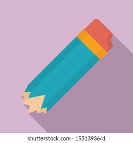 Garbage pencil icon. Flat illustration of garbage pencil vector icon for web design