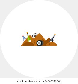 Garbage Pile Waste Vector Icon