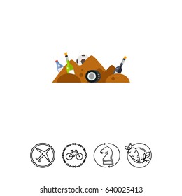 Garbage Pile Waste Vector Icon