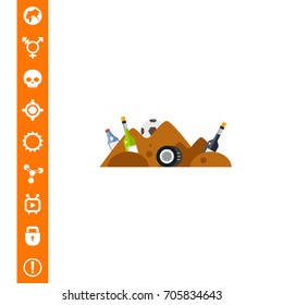 Garbage Pile Waste Vector Icon