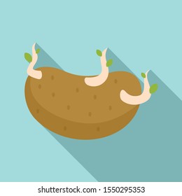 Garbage potato icon. Flat illustration of garbage potato vector icon for web design
