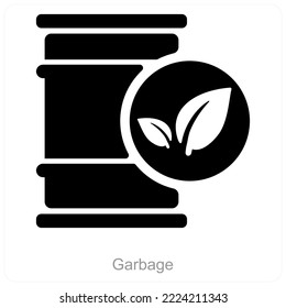 Abfallkonzept und Recycling-Icon-Konzept