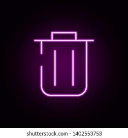 garbage, recycle neon icon. Elements of stratup set. Simple icon for websites, web design, mobile app, info graphics