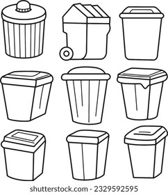 Garbage recycling basket dustbin trash