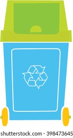 Garbage recycling bin. vector illustration icon color