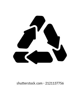 Garbage recycling icon. Ecological recycling. Garbage collection. Ecological products. The concept of caring for the environment. Vector eps 10.