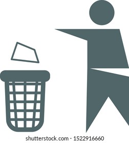 Garbage recycling icon. Vector illustration 