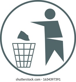 Garbage recycling icon. Vector illustration