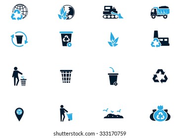 Garbage and recycling industry symbol for web icons