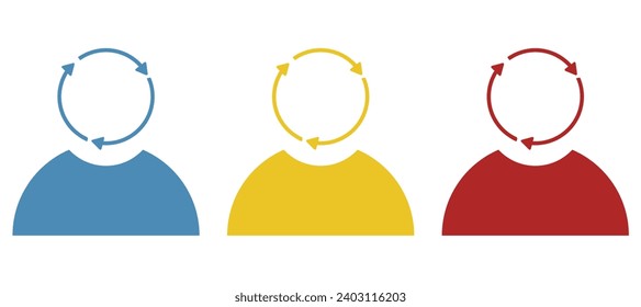 garbage recycling man icon on a white background, vector illustration