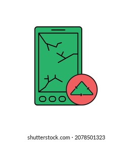 Vector de iconos móviles de basura y reciclaje