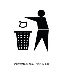 Garbage Recycling Sign . Vector illustration