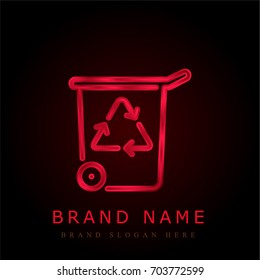 Garbage red chromium metallic logo