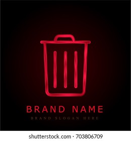 Garbage red chromium metallic logo