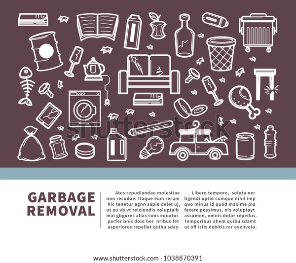Garbage\
removal informative promo banner with sample\
text