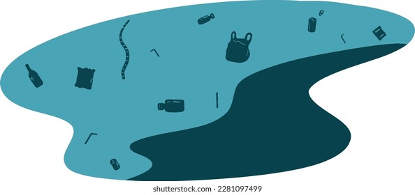 garbage in the sea, turtle, marine pollution