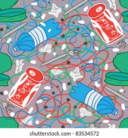 garbage seamless pattern