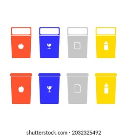 ilustración de color del vector de separación de elementos no utilizados