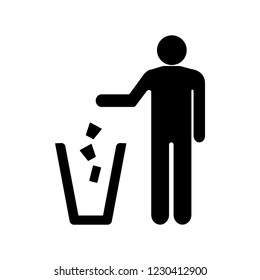 Garbage sign icon