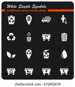 Garbage simply symbol for web icons and user interface