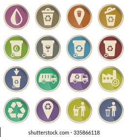 Garbage simply symbols for web icons