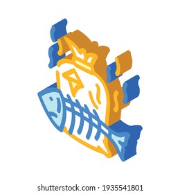 garbage smell isometric icon vector. garbage smell sign. isolated symbol illustration