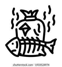 garbage smell line icon vector. garbage smell sign. isolated contour symbol black illustration