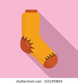 Garbage sock icon. Flat illustration of garbage sock vector icon for web design