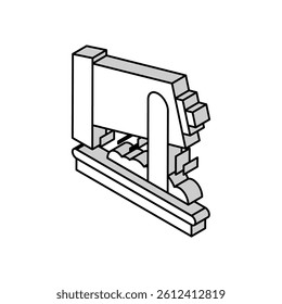 garbage sorting equipment isometric icon vector. garbage sorting equipment sign. isolated symbol illustration