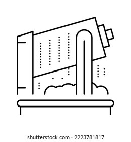 garbage sorting equipment line icon vector. garbage sorting equipment sign. isolated contour symbol black illustration