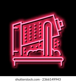 garbage sorting equipment neon light sign vector. garbage sorting equipment sign. isolated symbol illustration