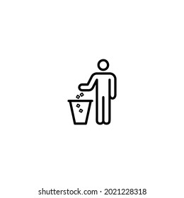 Garbage symbol, Do not litter sign vectoor for web site Computer and mobile app