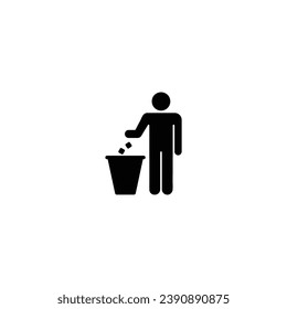 Garbage symbol, Do not litter sign vectoor for web site Computer and mobile app