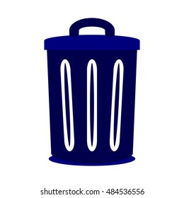 Garbage symbol icon on white background. Vector illustration.