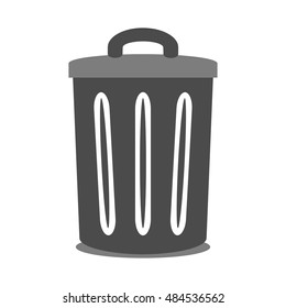 Garbage symbol icon on white background. Vector illustration.