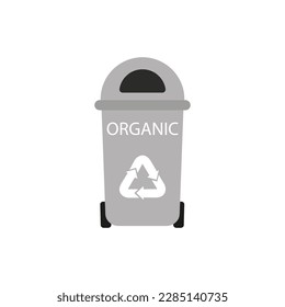 Garbage tank for organic waste. Vector illustration