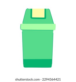 garbage trash bin cartoon. can rubbish, recycle waste garbage trash bin sign. isolated symbol vector illustration