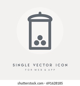 Garbage, trash bin, dustbin, Clean, container and delete vector icon. Use for web site or app. Single vector pictograph object.