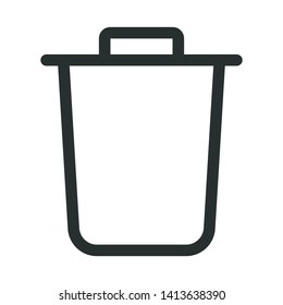 garbage, trash bin - minimal line web icon. simple vector illustration. concept for infographic, website or app.