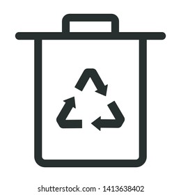 garbage, trash bin - minimal line web icon. simple vector illustration. concept for infographic, website or app.