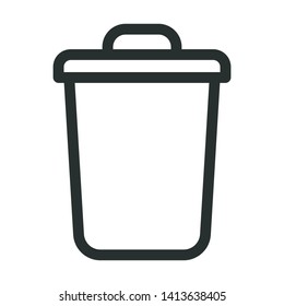 garbage, trash bin - minimal line web icon. simple vector illustration. concept for infographic, website or app.