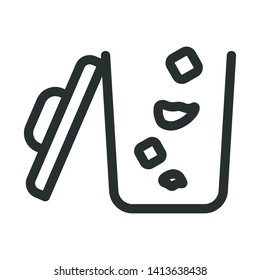 garbage, trash bin - minimal line web icon. simple vector illustration. concept for infographic, website or app.