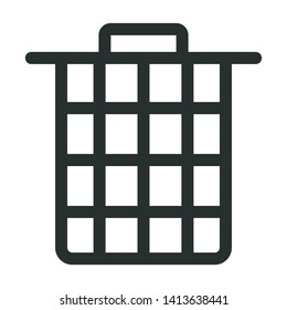 garbage, trash bin - minimal line web icon. simple vector illustration. concept for infographic, website or app.