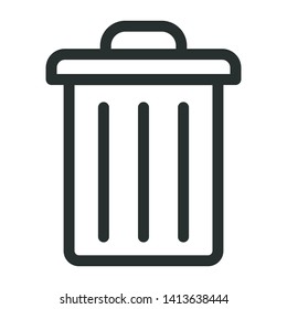 garbage, trash bin - minimal line web icon. simple vector illustration. concept for infographic, website or app.