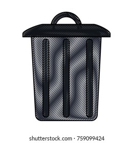 Garbage trash can icon vector illustration graphc design