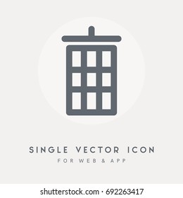 Garbage, trash, trashcan, bin, basket and delete vector icon. Single pictograph object. Use for web site or app.