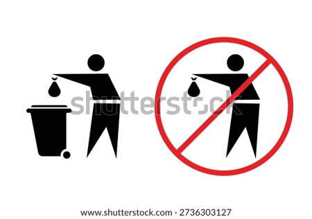Garbage trash waste icon. Trash icon vector. Disposable icon.