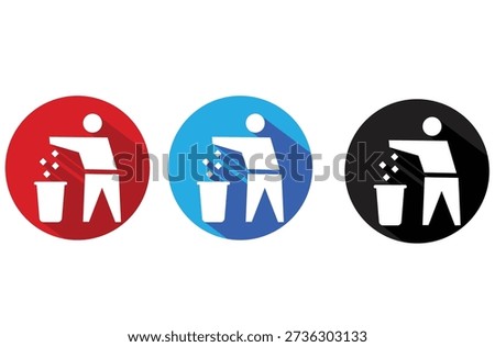 Garbage trash waste icon. Trash icon vector. Disposable icon.